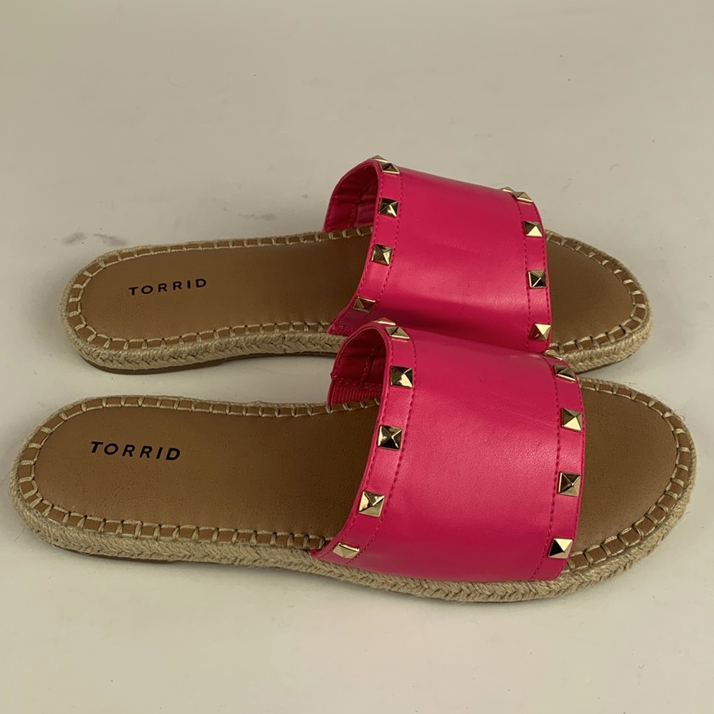 Torrid pink slip on sandals